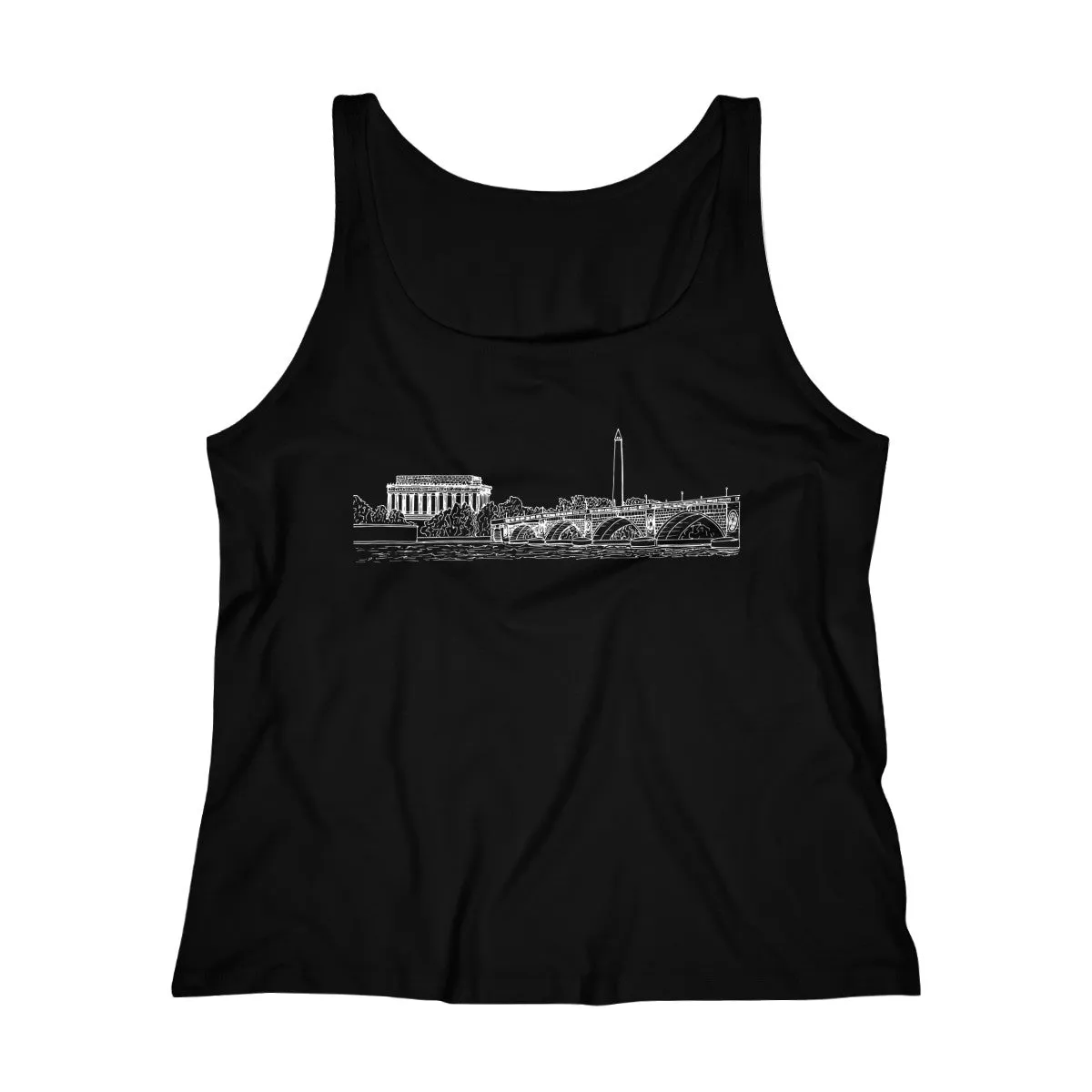 Arlington Memorial Bridge - Women's Relaxed Jersey Tank Top
