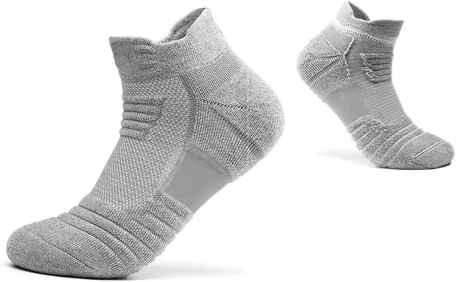 Athletic Running Ankle Socks, Compression Short Anti-slid Cushioned Breathable Low Cut Sports Socks for Men Women, 3 Pairs