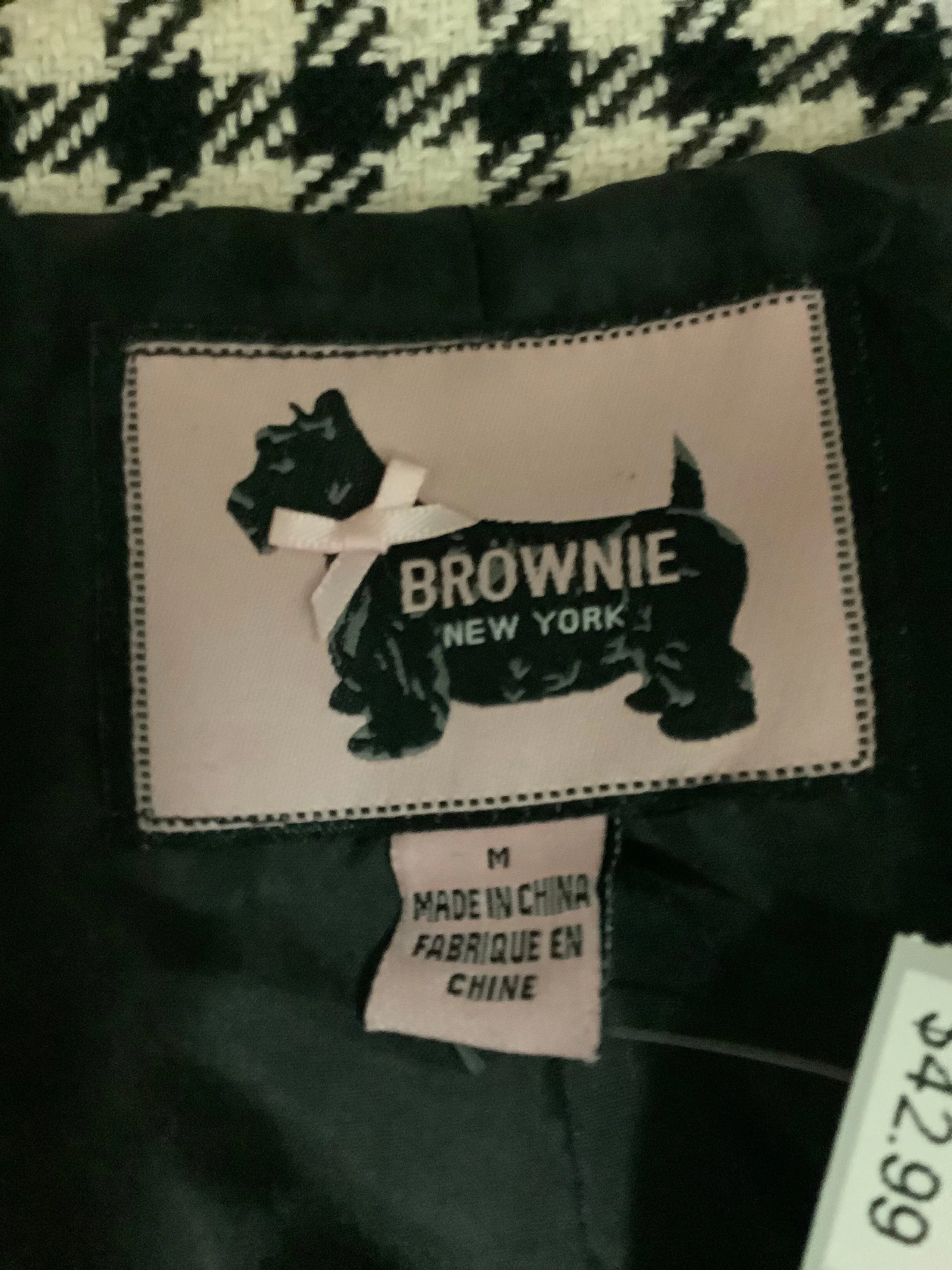 Brownie New York Houndstooth Jacket Size: M