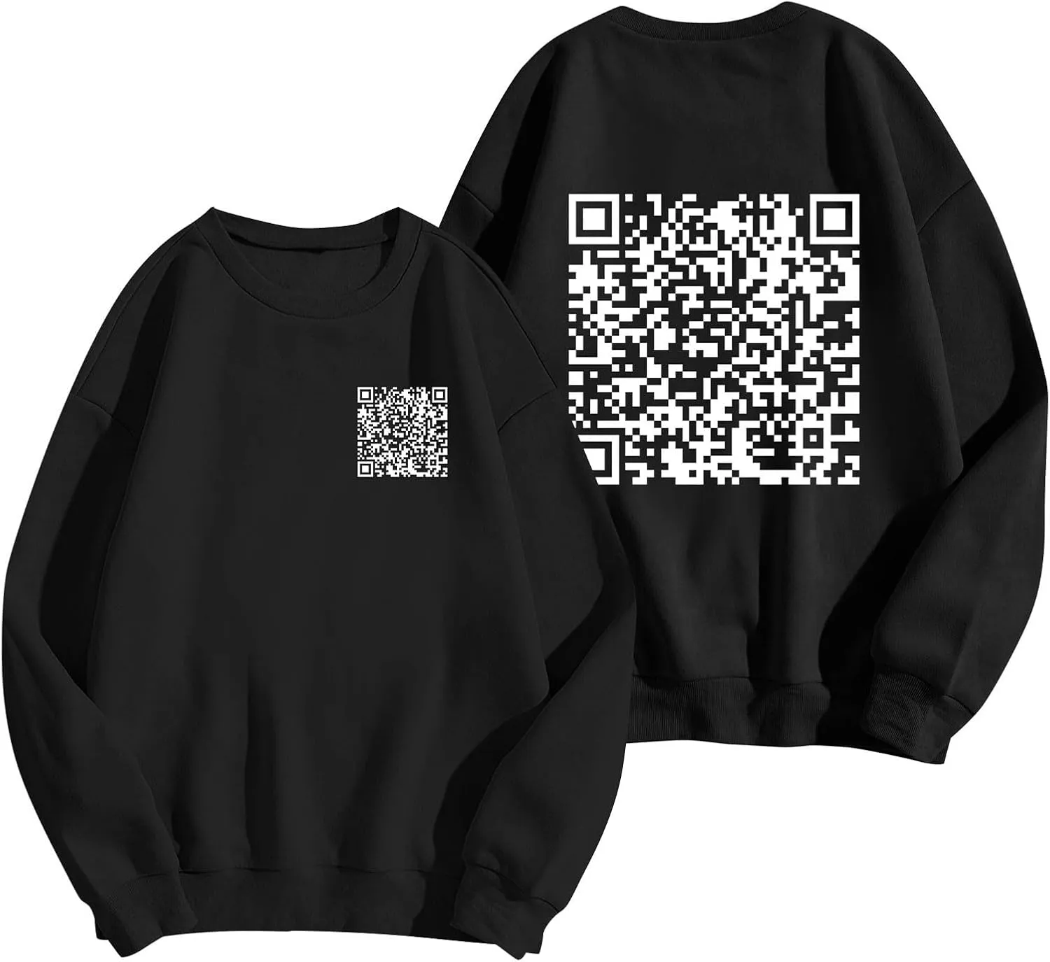 Funny Fu Qr Code Sweatshirts For Men And Women Fuck You Qr Code Hoodie Unisex With Humorous Hidden Message T Shirts