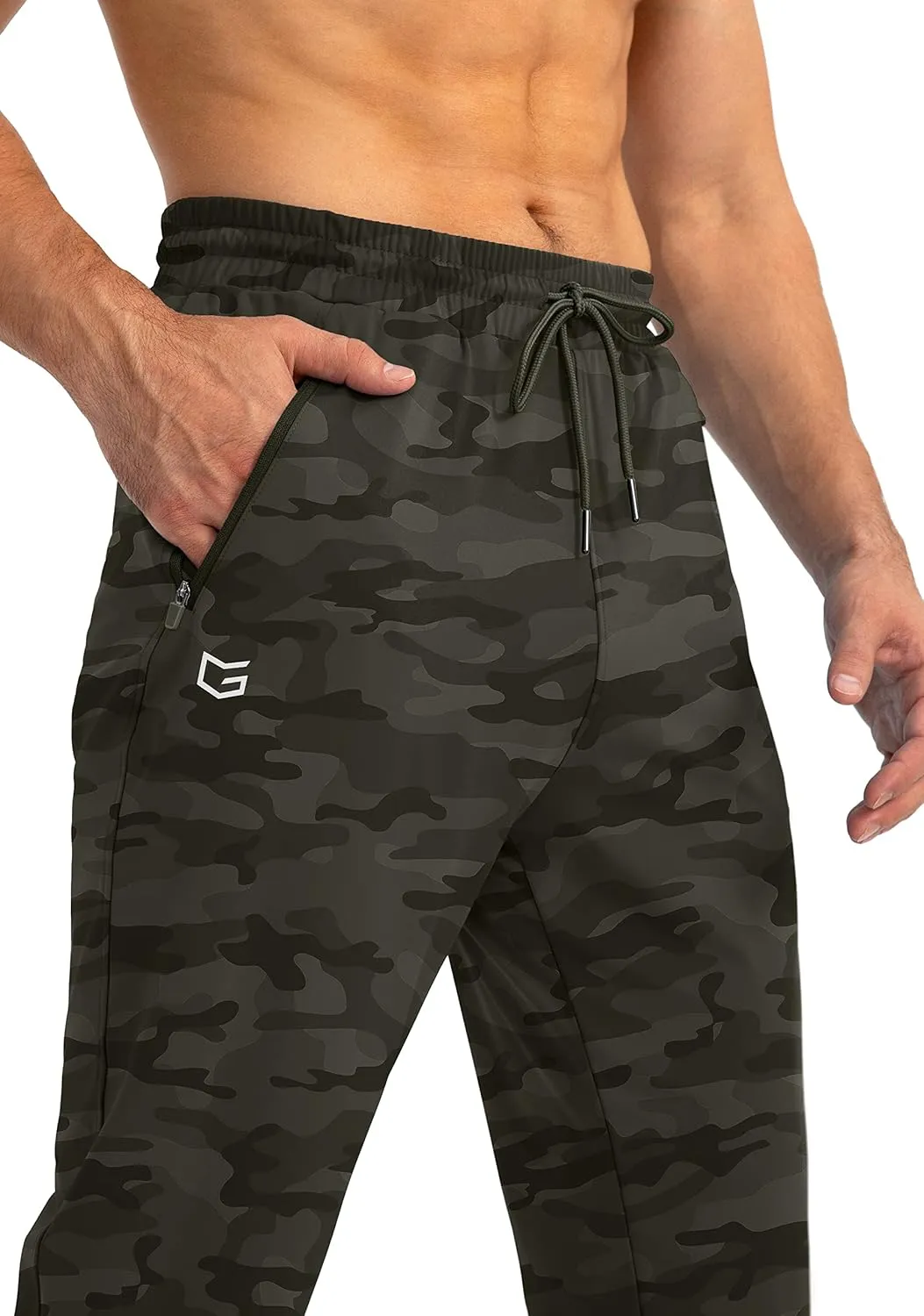 G Gradual Men's Sweatpants with Zipper Pockets Tapered Joggers for Men Athletic Pants for Workout, Jogging, Running