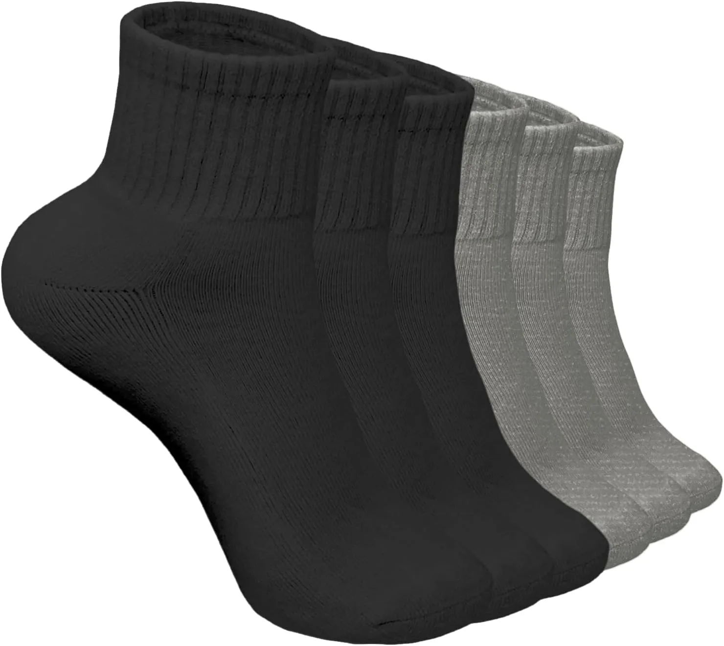 Glory Max 6 Pairs Women Ankle Socks Cotton Solid Color with Cushion for Athletic Running