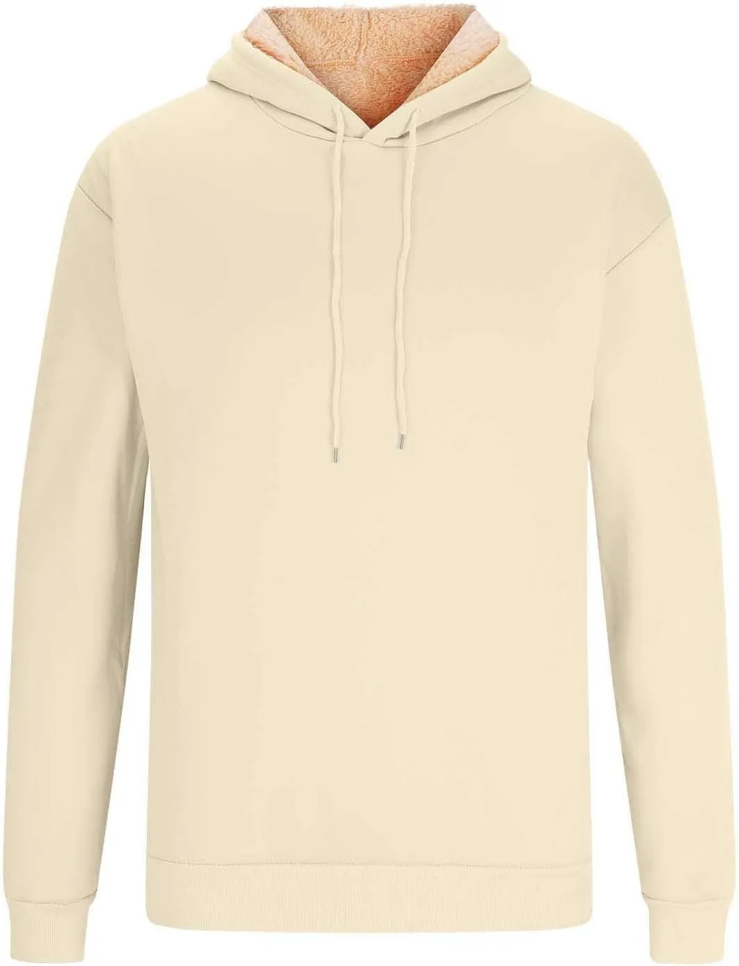 Hoodies for Men Long Sleeve Fashion Sherpa Fleece Lined Hoodies Winter Warm Thick Pullover Hooded Sweatshirt