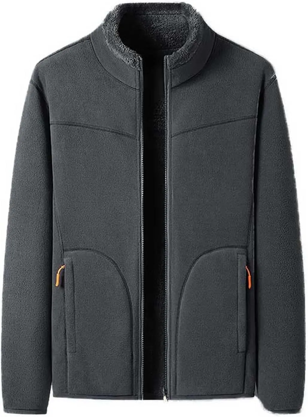 Jackets for Men/Women Fashion Mink Velvet Thickened Warm Winter Coats Open Front Full Zip Fur Stand Collar Casual Outwear