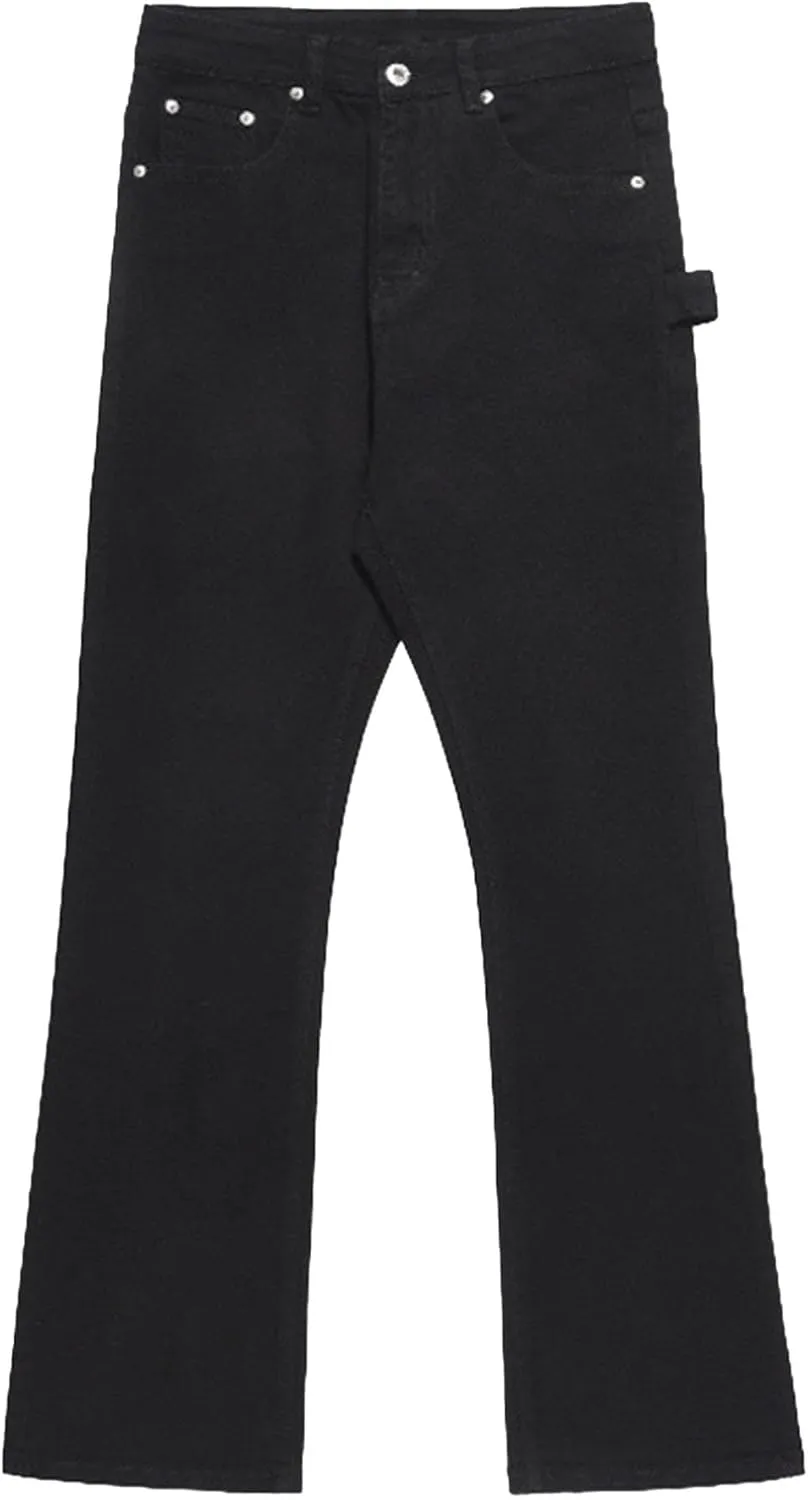 JEsilunmaMY Men's Wash Distressed Denim Pants Relaxed Fit Straight Leg Jeans Trousers Retro Fashion Comfort Baggy Jeans