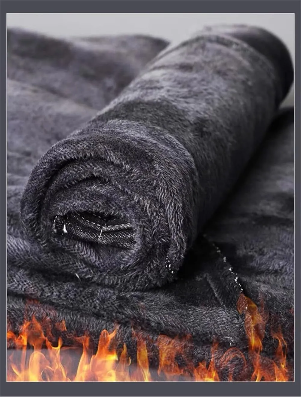 Mecutie Jeans, Men High Stretch Multi-Pocket Durable Cargo Pants, Men's Relaxed Fit Cargo Jeans