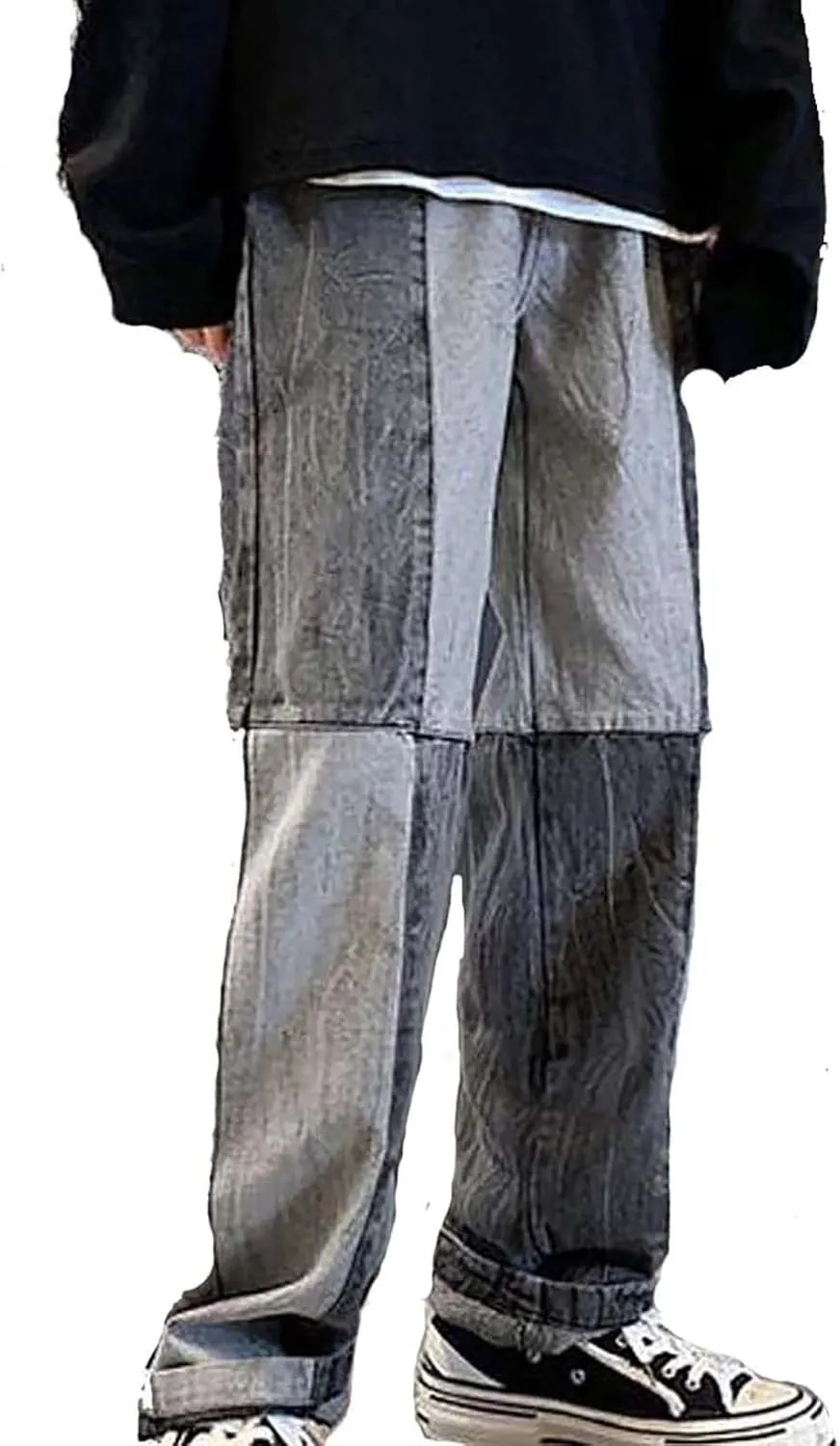 Mens Jeans Loose Fit Baggy Jeans Straight Wide Leg Denim Pants Relaxed Fit Trousers Hip Hop Streetwear