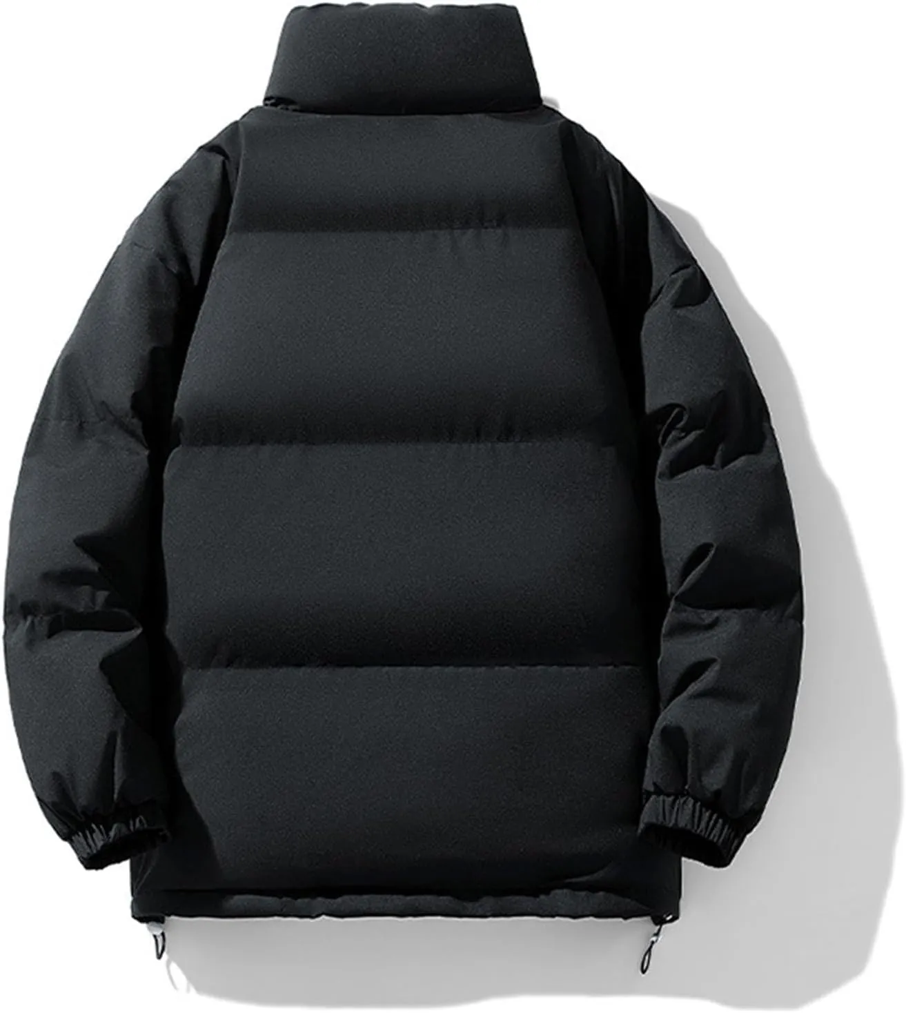 Men's Puffer Jacket Lightweight Down Coat Stand Collar Quilted Jacket Zip up Insulated Jacket Plus Size Winter Coats