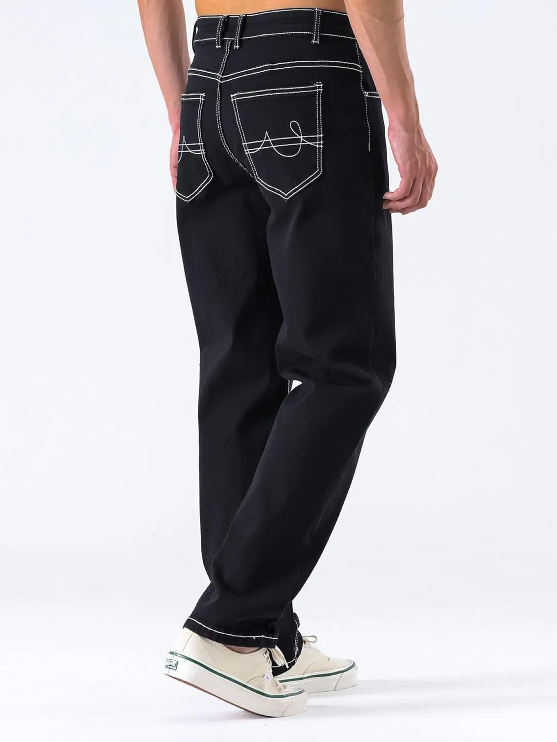 Men's Relaxed Fit Straight Leg Jeans Comfort Flex Waist Classic 5-Pocket All Seasons Casual Denim Jeans