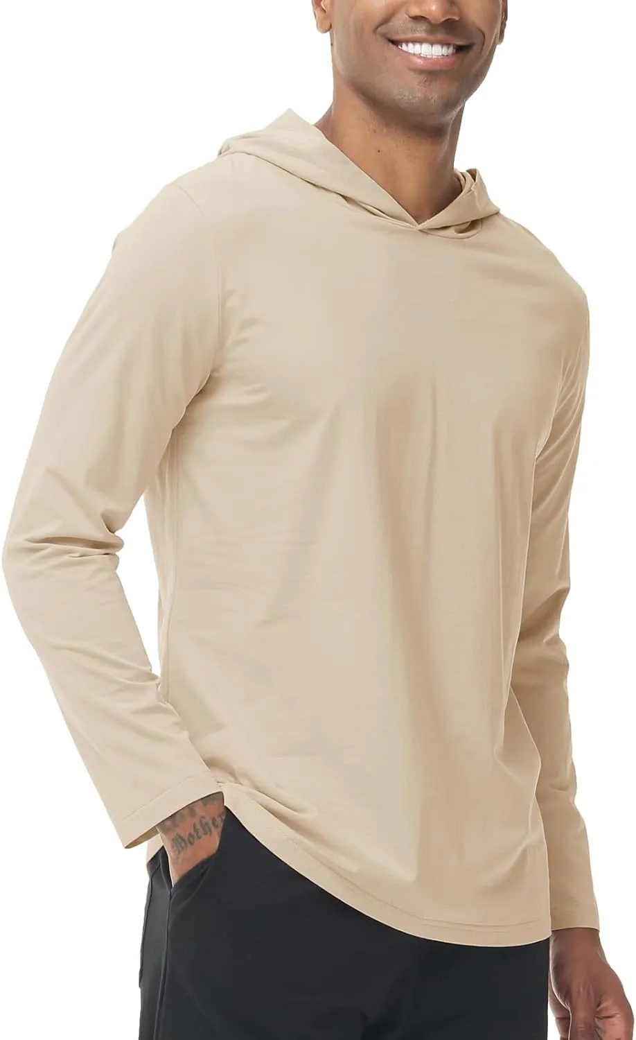 Muscle Killer Men's Workout Long Sleeve Hooded Fishing Shirts Dry Fit Hoodie Active Running