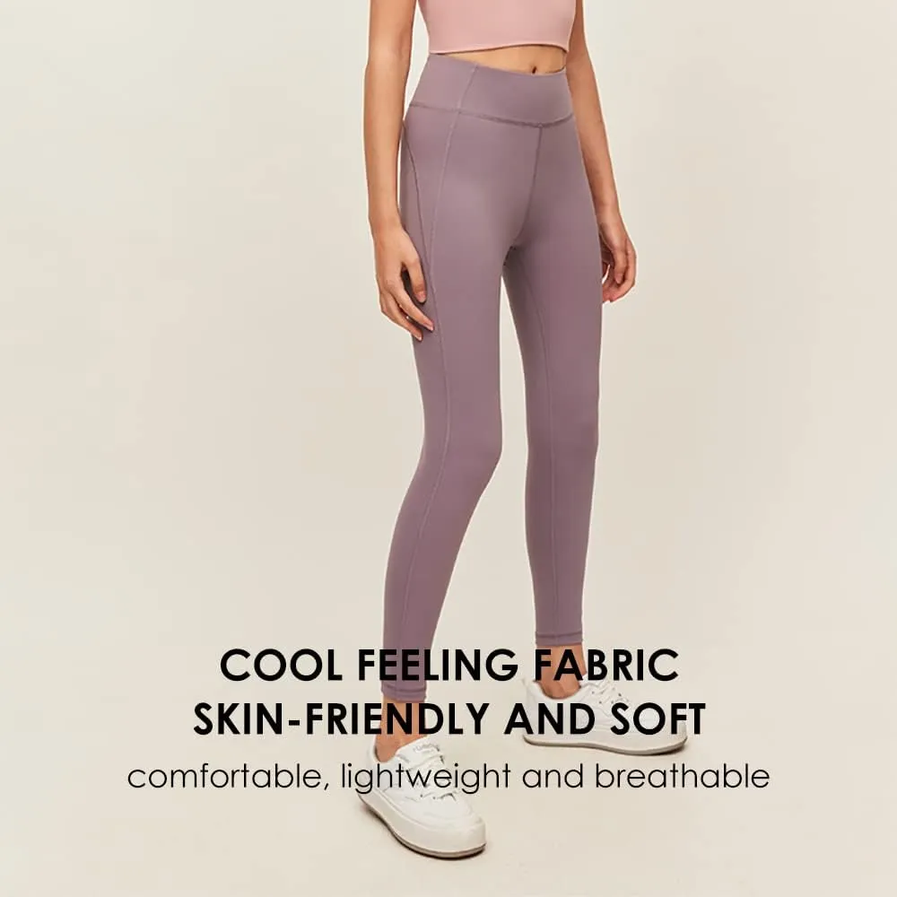 OHYOGA High Waist Leggings Tummy Control Workout Running Yoga Pants for Women Buttery Soft YLP3M243