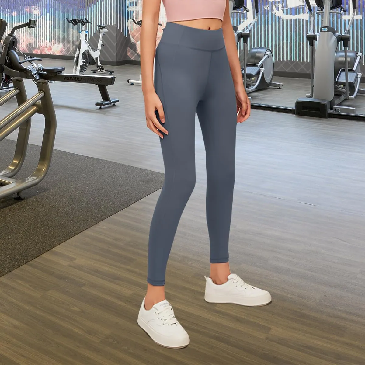 OHYOGA High Waist Leggings Tummy Control Workout Running Yoga Pants for Women Buttery Soft YLP3M243