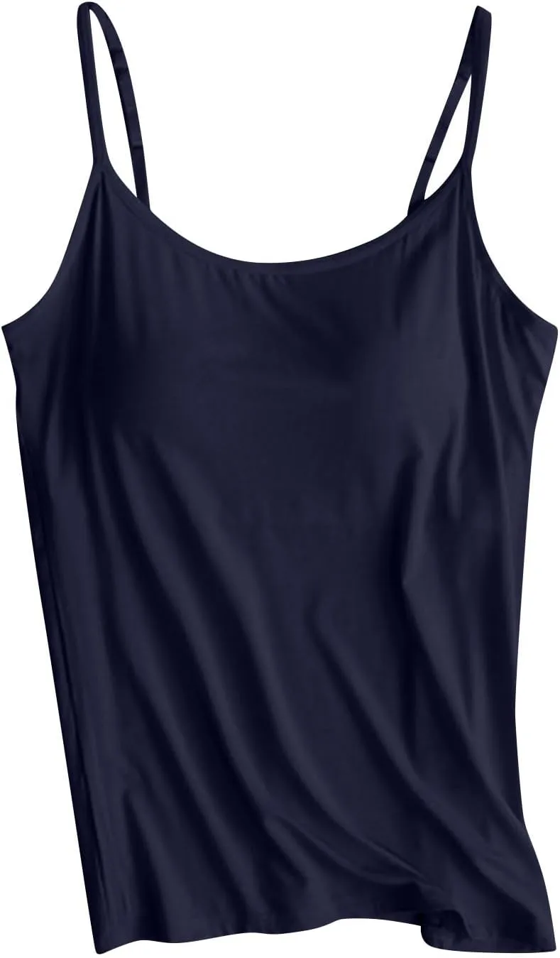 Tank Top with Built in Bra for Women Sleeveless Seamless Workout Tops Athletic Camisole Tank Tops Yoga Gym Clothes