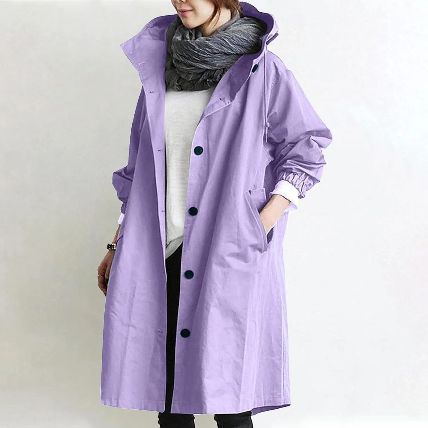 TARIENDY Rain Jacket for Women Trendy 2025 Hooded Windbreaker Lightweight Raincoat Outdoor Hiking Sportswear Travel Jacket