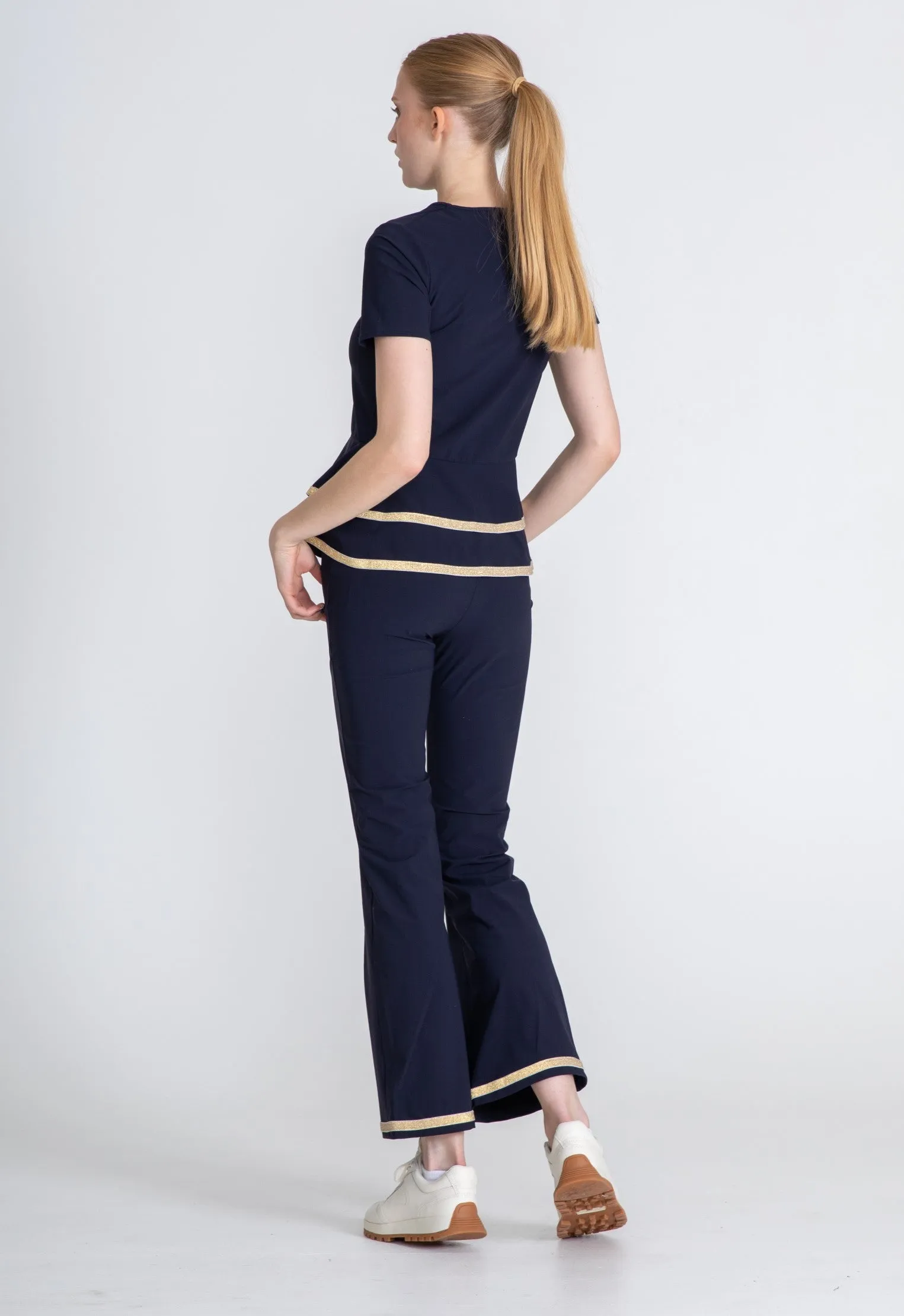 The Bootcut Sport Pants Gold - Blue Opaque