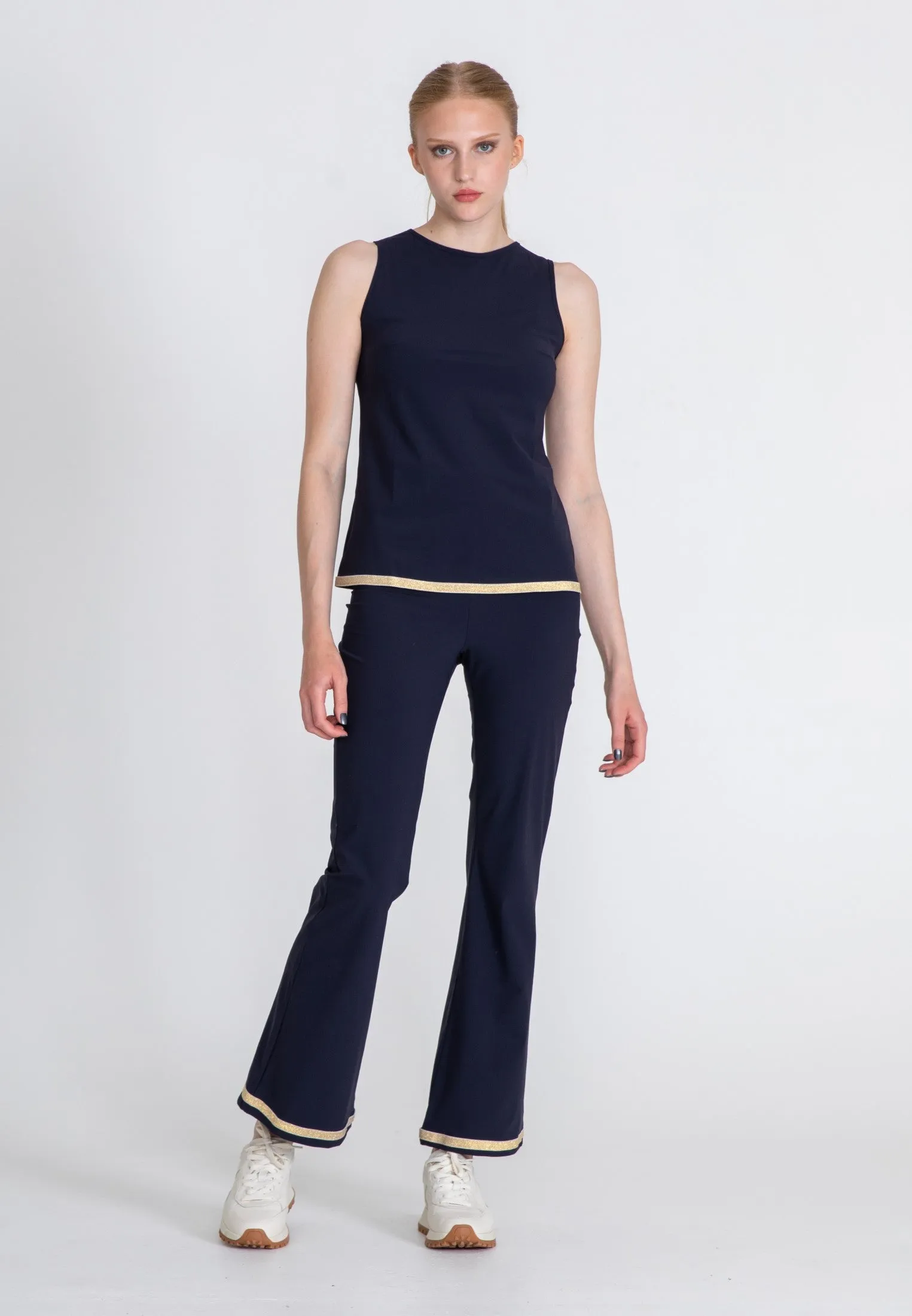 The Bootcut Sport Pants Gold - Blue Opaque