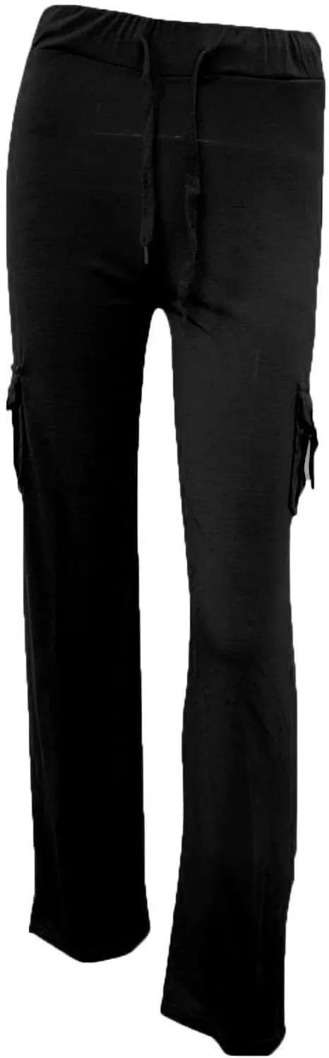 Women's Cargo Yoga Leggings High Waist Workout Butt Lifting Leggings Tummy Control Running Sports Pants with Pockets