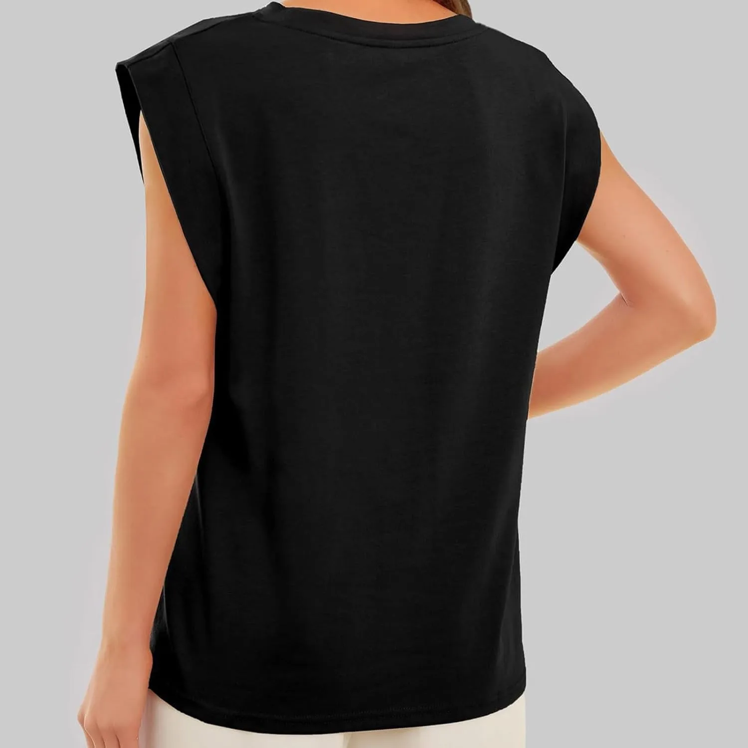 Womens Loose Fit Tank Tops Sleeveless Square Neck Top Fashion Business Casual Work Shirts Lightweight Comfy Clothes